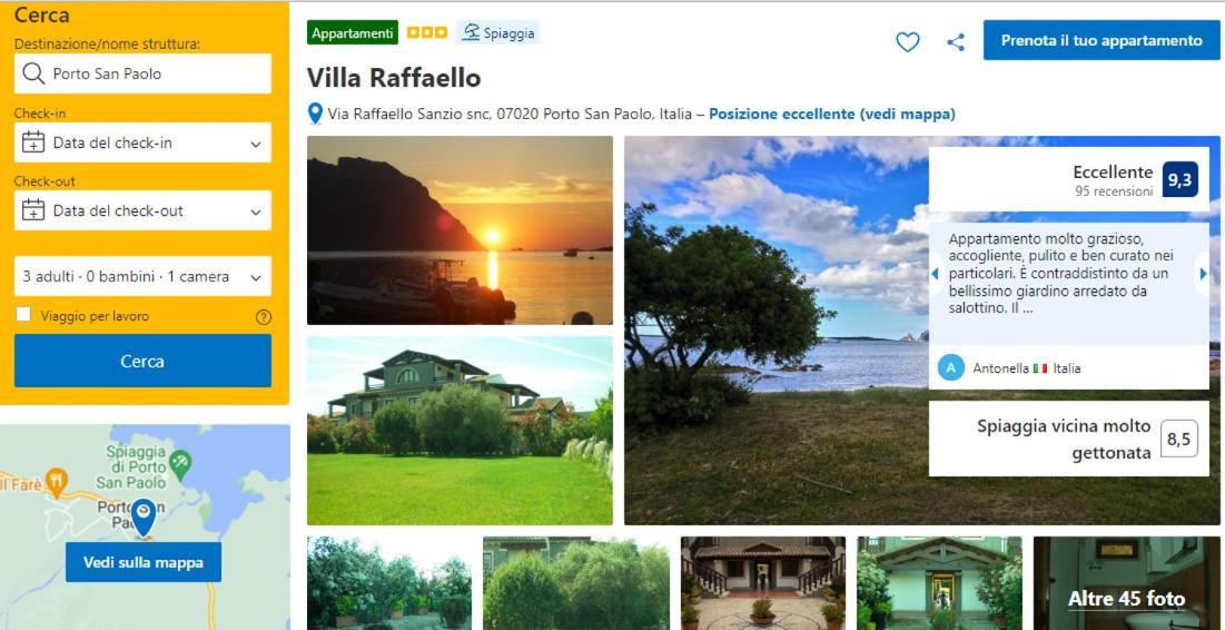 פורטו סן פאולו Villa Raffaello מראה חיצוני תמונה